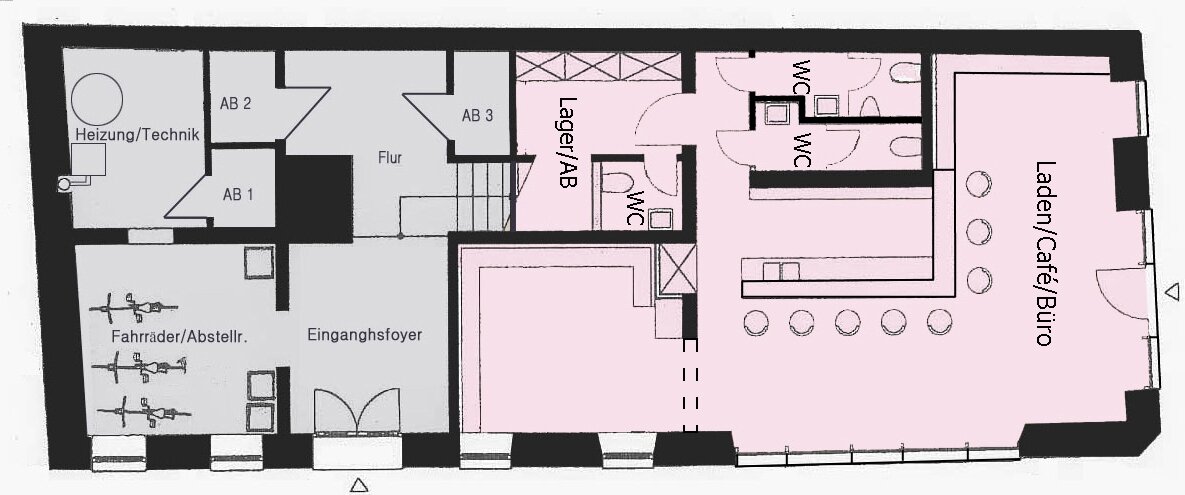 Gewerbeeinheit in historischem Altstadthaus in Landshuter Innenstadt!