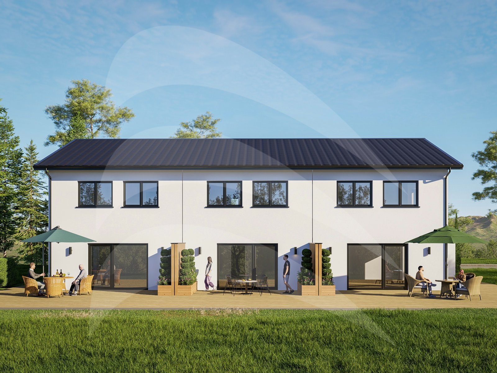 KfW-40 Neubau mit Traumblick: Energieeffizientes Reihenmittelhaus in Denkhof