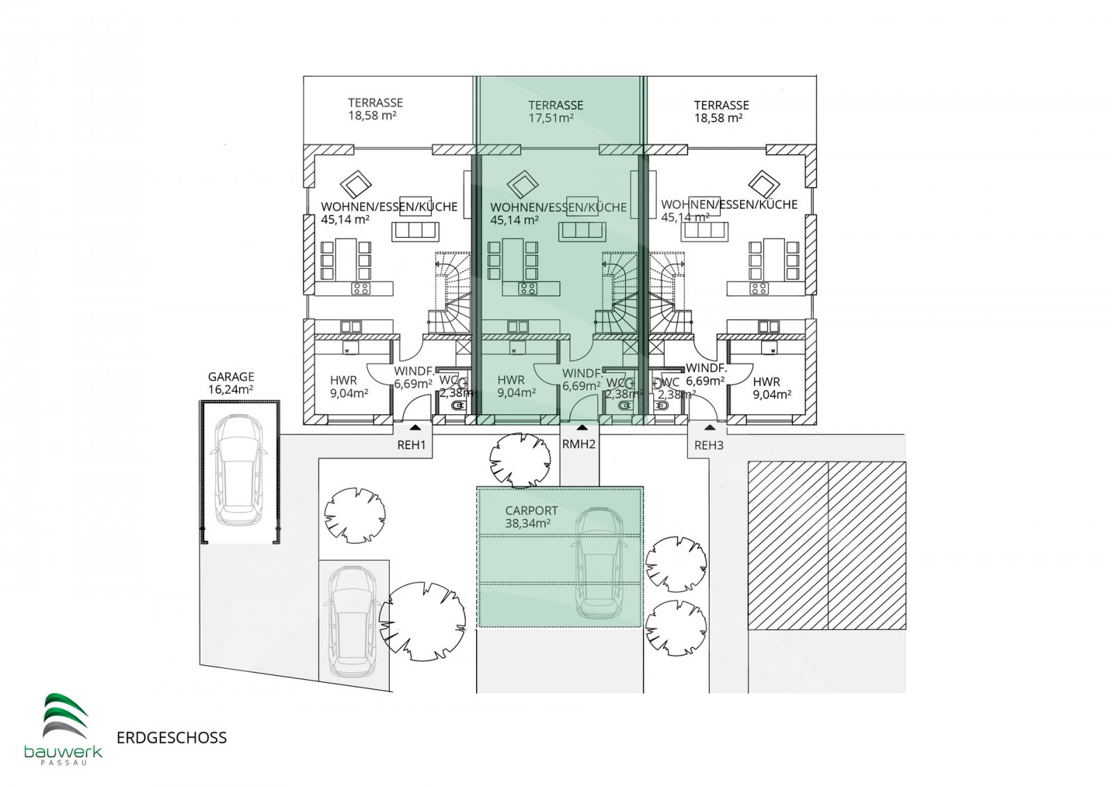 KfW-40 Neubau mit Traumblick: Energieeffizientes Reihenmittelhaus in Denkhof