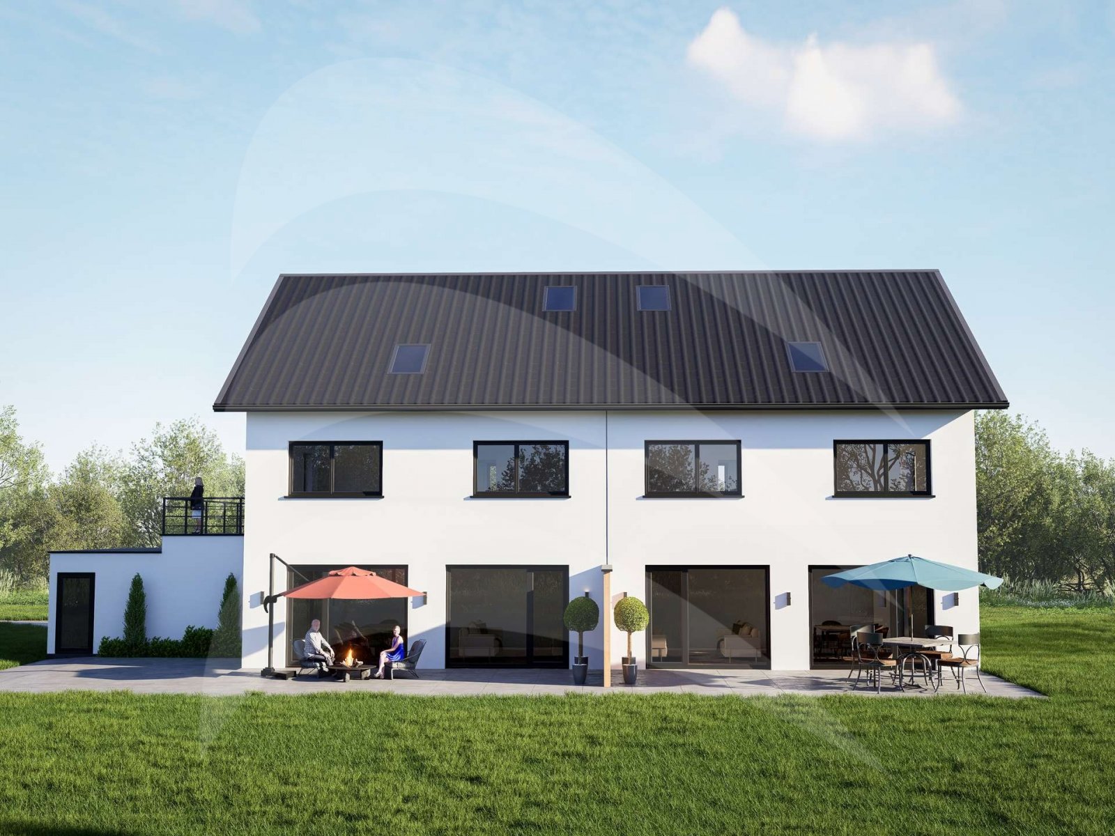 Passau-Ries: Große Neubau-Doppelhaushälfte in begehrter Lage - KFW 40