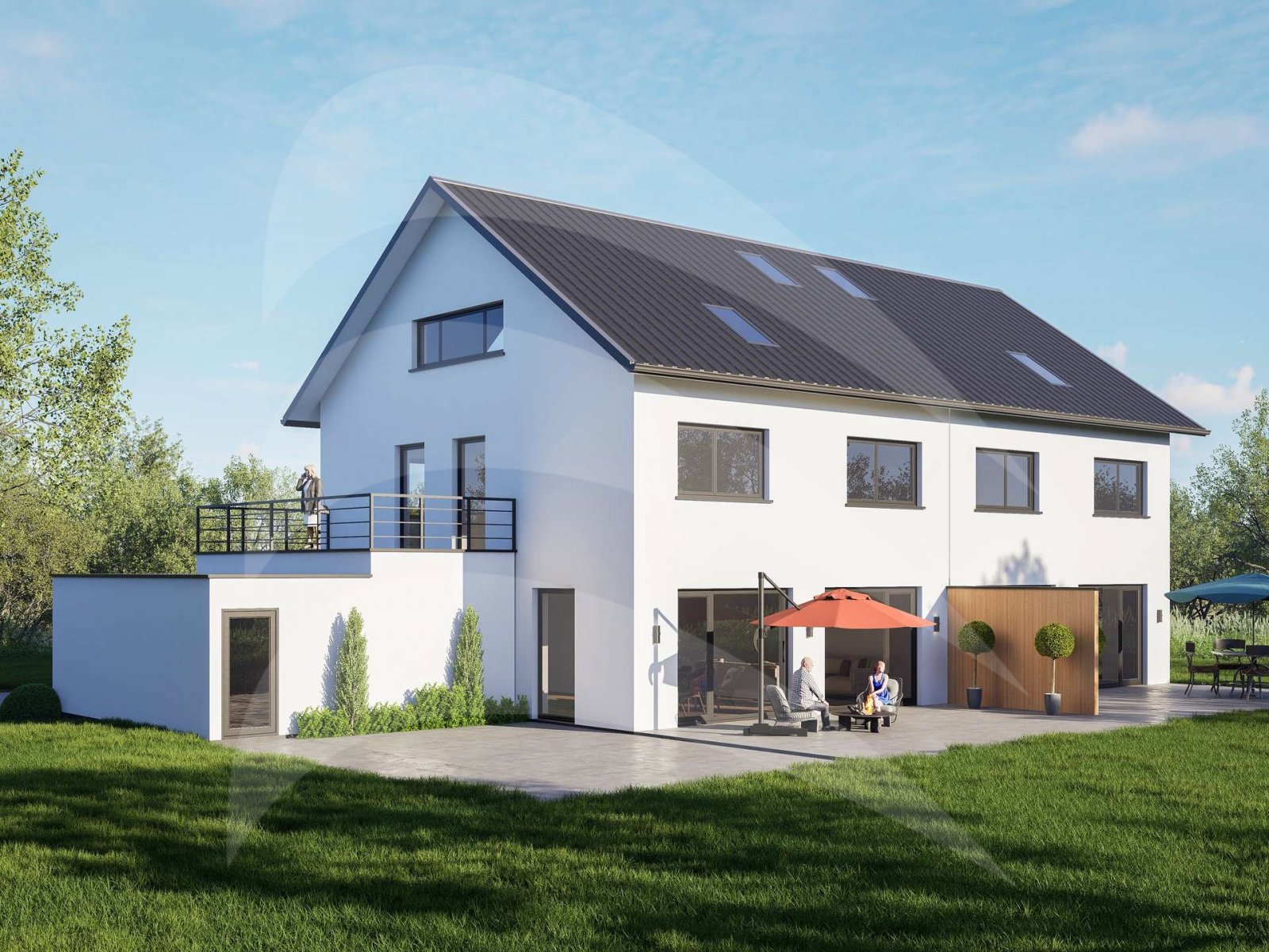 Passau-Ries: Große Neubau-Doppelhaushälfte in begehrter Lage - KFW 40