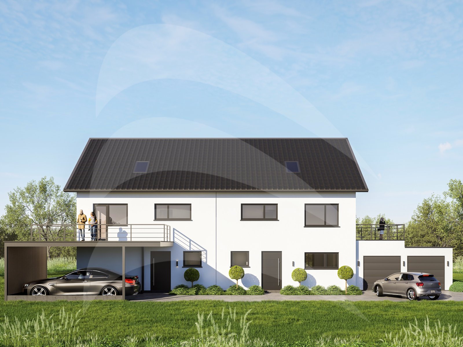 Passau-Ries: Große Neubau-Doppelhaushälfte in begehrter Lage - KFW 40