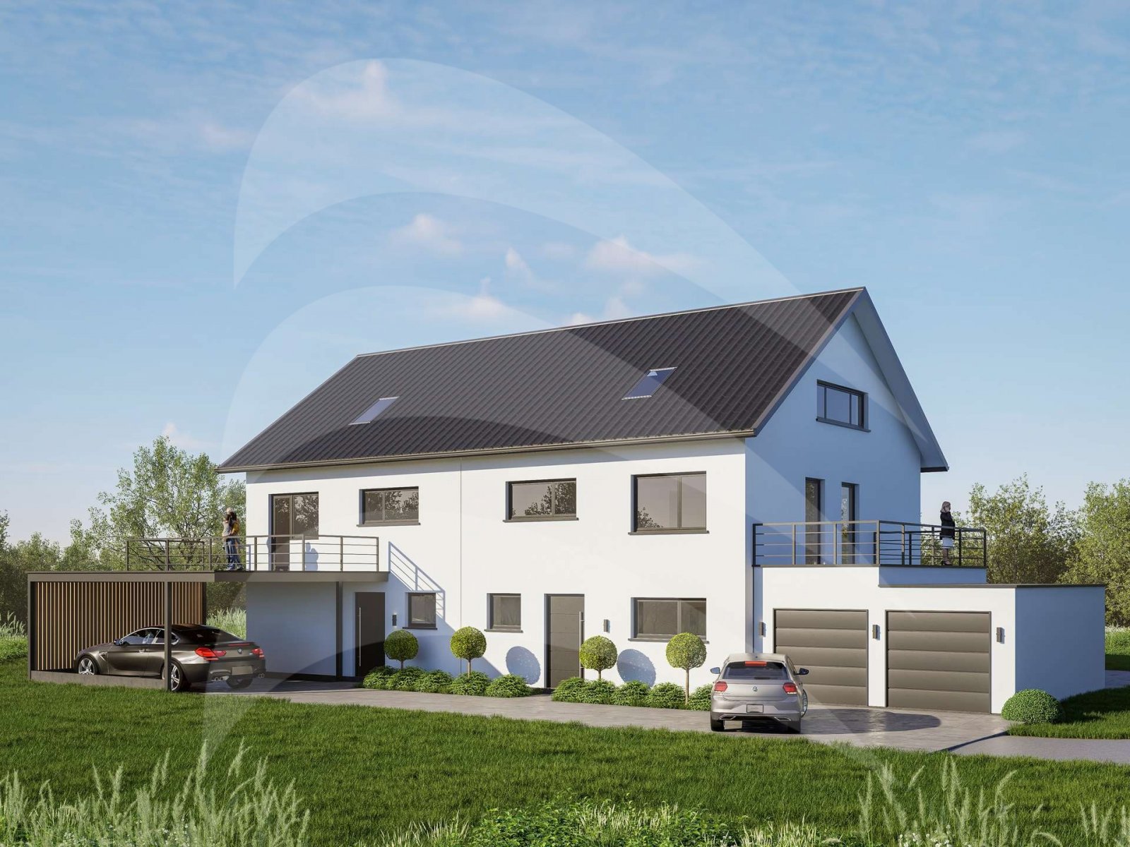 Passau-Ries: Große Neubau-Doppelhaushälfte in begehrter Lage - KFW 40
