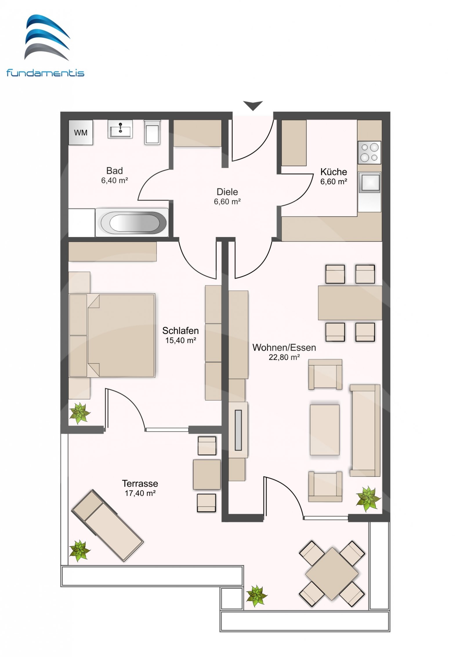 Ruhige 2-Zimmer Wohnung mit Inn Blick und Nähe zur Uni und Klinikum in Passau
