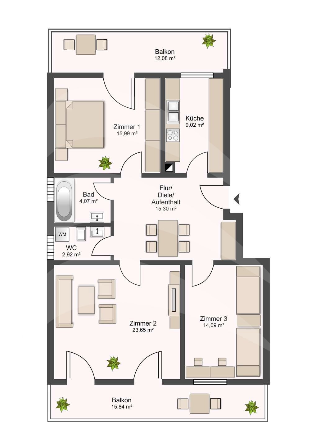 3-Zimmer Wohnung mit Weitblick in Passau - Zentral und ruhig