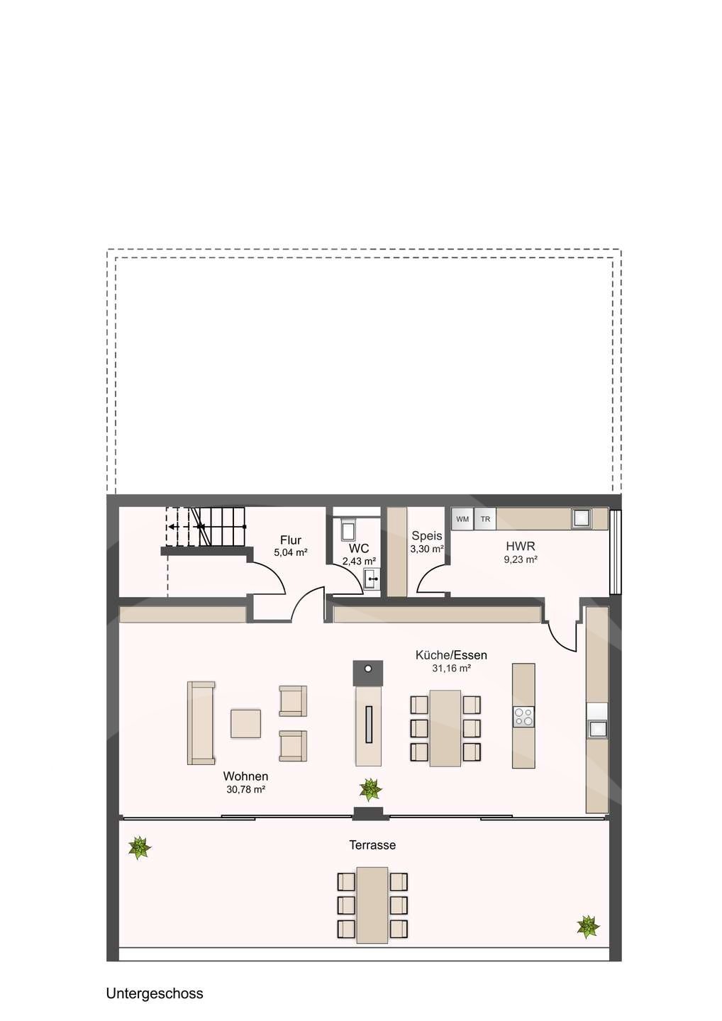 Modernes Einfamilienhaus mit großem Grundstück