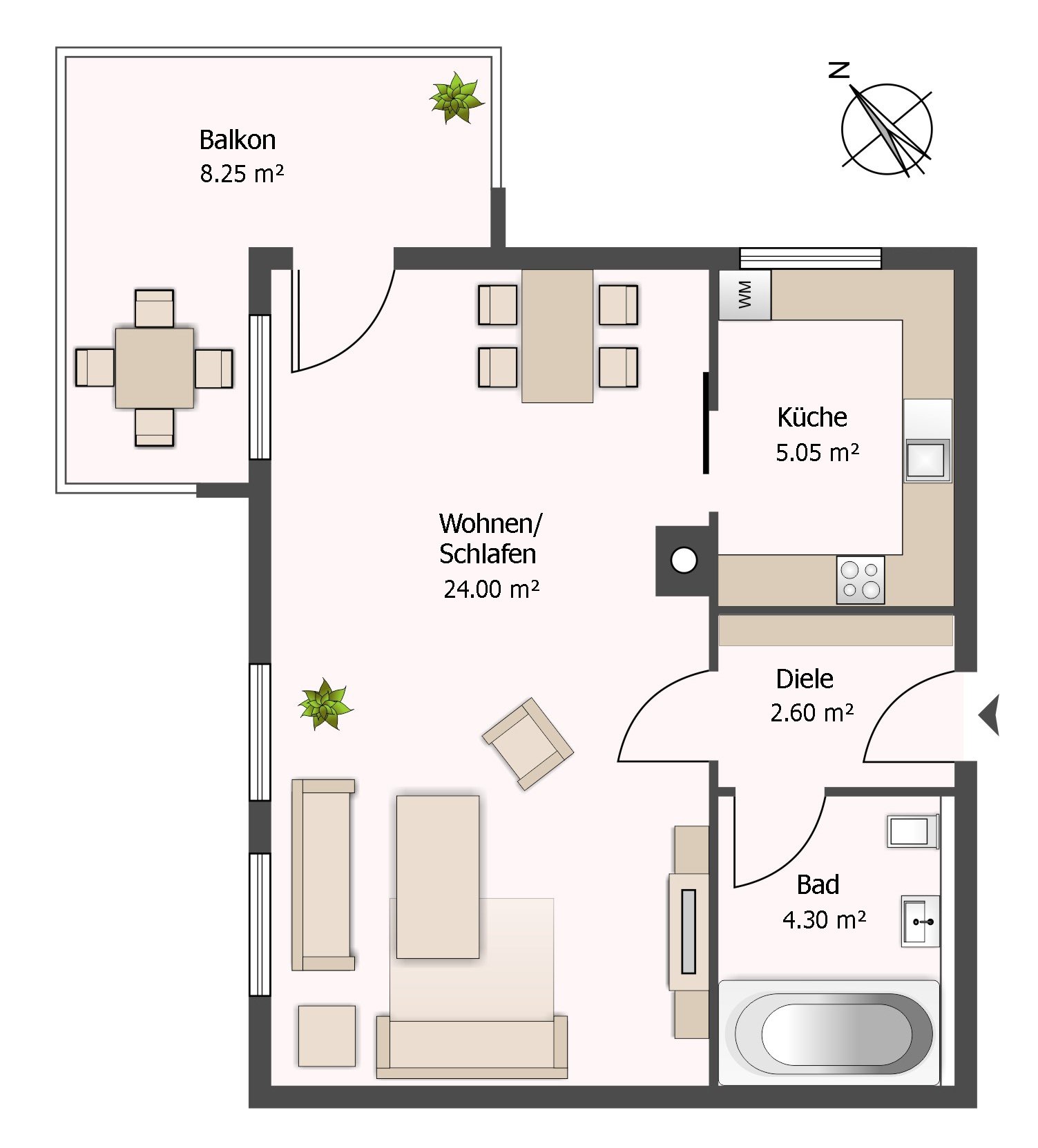 Großzügiges Appartement in Geisenhausen!