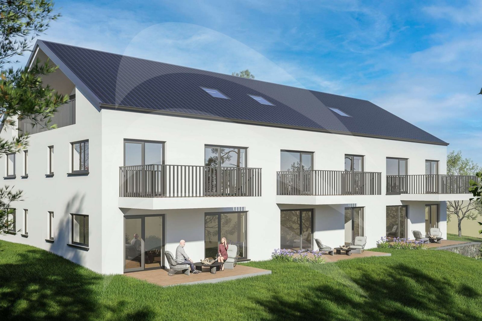 Altenthann: KFW-40 QNG: Lichtdurchflutete 2-Zimmer Neubauwohnung 