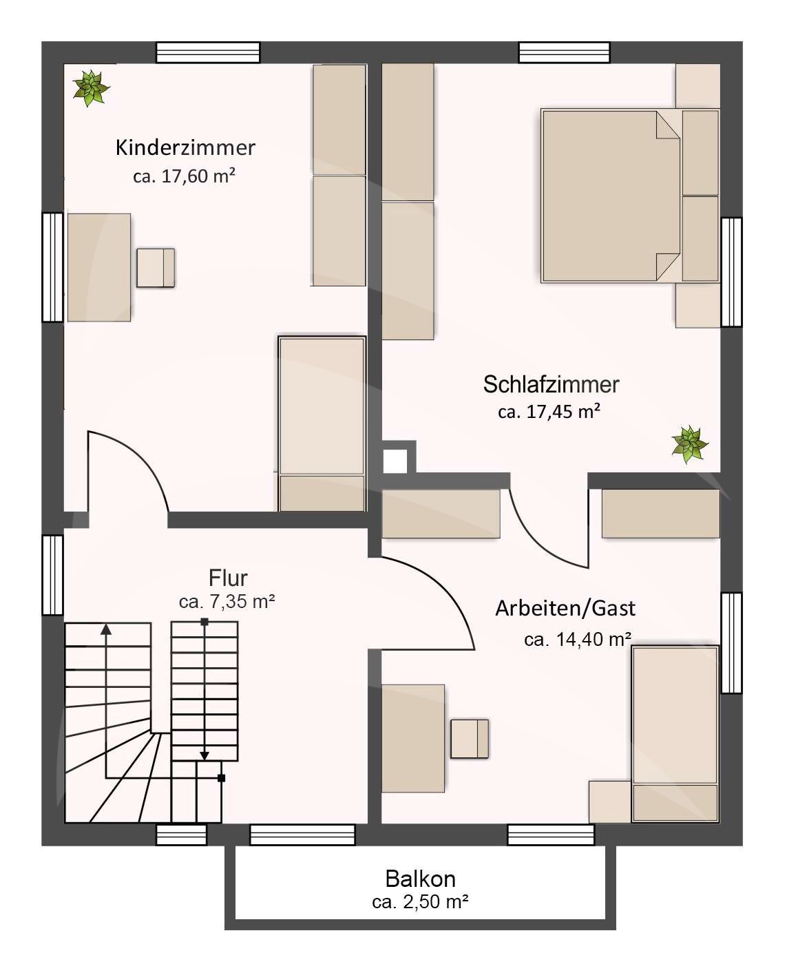 Grundriss Obergeschoss