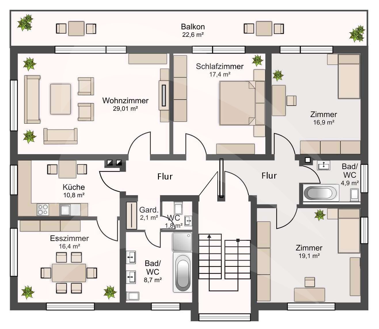 Grundrissvariante Obergeschoss