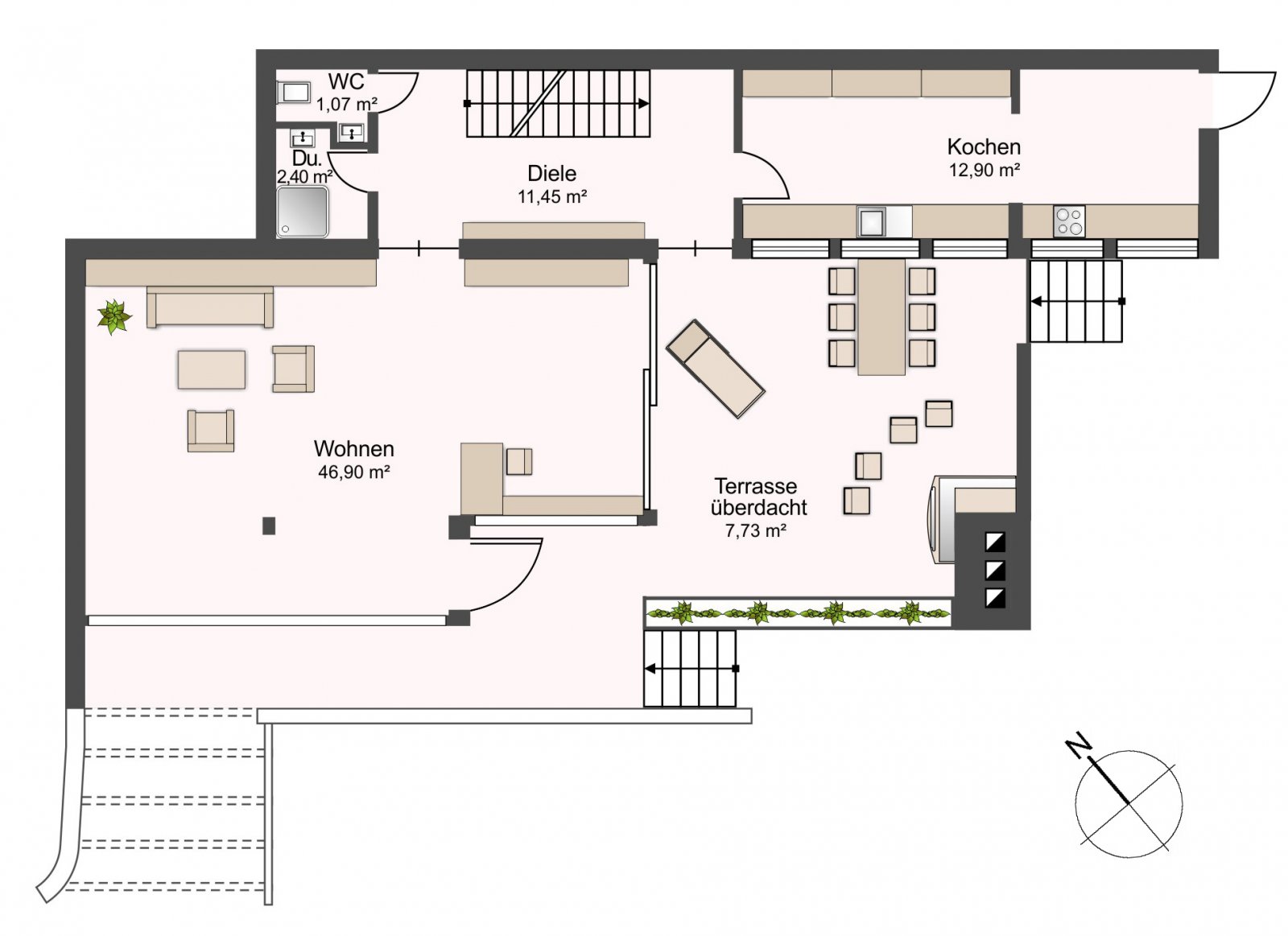 Grundriss Gartengeschoss