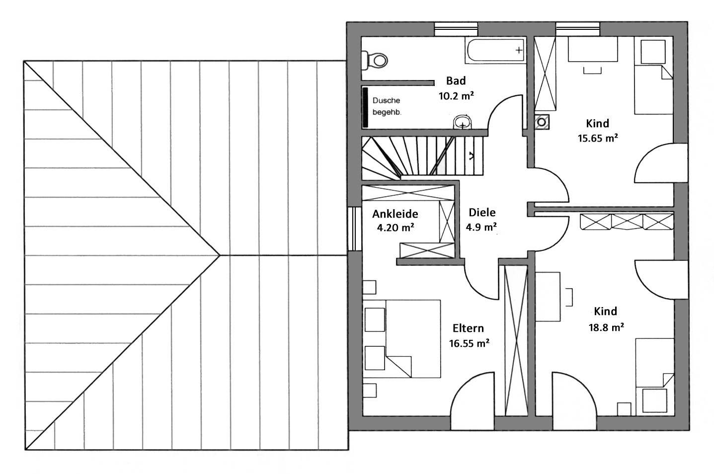 Grundriss Obergeschoss