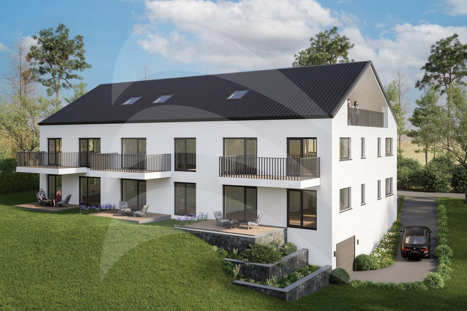 Altenthann: KFW40-QNG & unverbaubare Südlage: 3-Zimmer-Neubauwohnung mit Balkon Altenthann: KFW40-QNG & unverbaubare Südlage: 3-Zimmer-Neubauwohnung mit Balkon